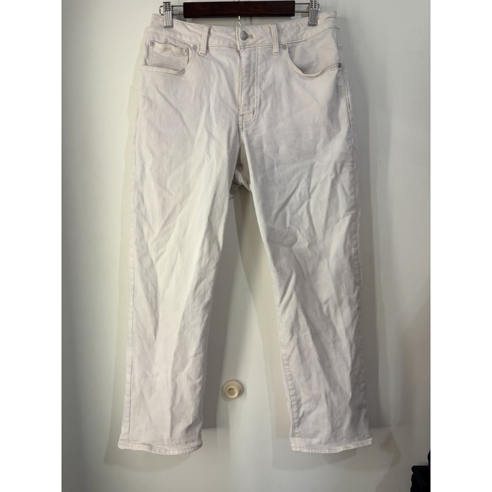 Madewell Curvy 90s Straight Jeans Women's 30P Ivory High Rise Denim